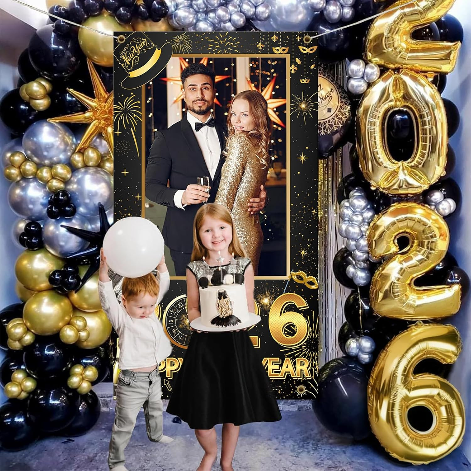 Happy New Year Party Decorations Hello 2026 Photo Booth Props New Year’S Eve Par
