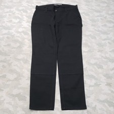 Carhartt Pants Womens 16 Black Relaxed Fit Double Knee Canvas NWT Workwear