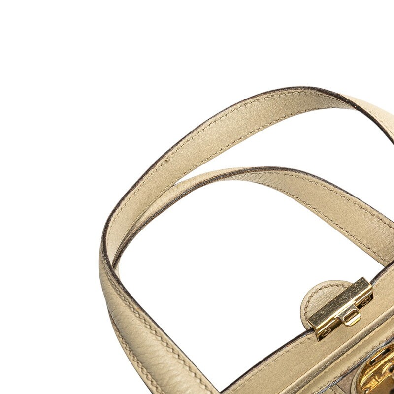 Gucci Guccissima Leather Handbag Beige Women's Used Authentic thumbnail 4