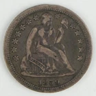 1859-O 10c Seated Liberty Silver Dime F Fine Circulated Coin C4326