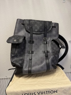 Louis Vuitton Christopher Monogram Eclipse Gray/Black Large Backpack Dust Bag