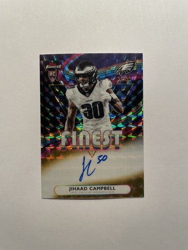 JIHAAD CAMPBELL -- 2025 TOPPS FINEST -- ROOKIE -- AUTO GOLD /50 (RC) EAGLES