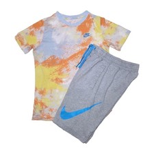 Nike Sportswear Youth Large NSW Tie-dye Tshirt Jersey Cotton Shorts Outfit