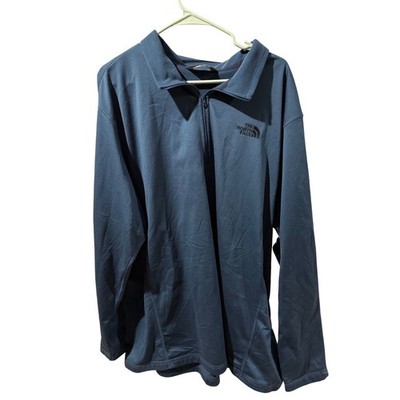 The North Face Mens XXL Quarter Zip Pullover Teal Blue Fleece Performance Top