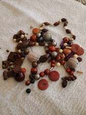Lot Of Asst. Ceramic Wood Metal Plastic Beads Seeds From Jewelry For Crafting