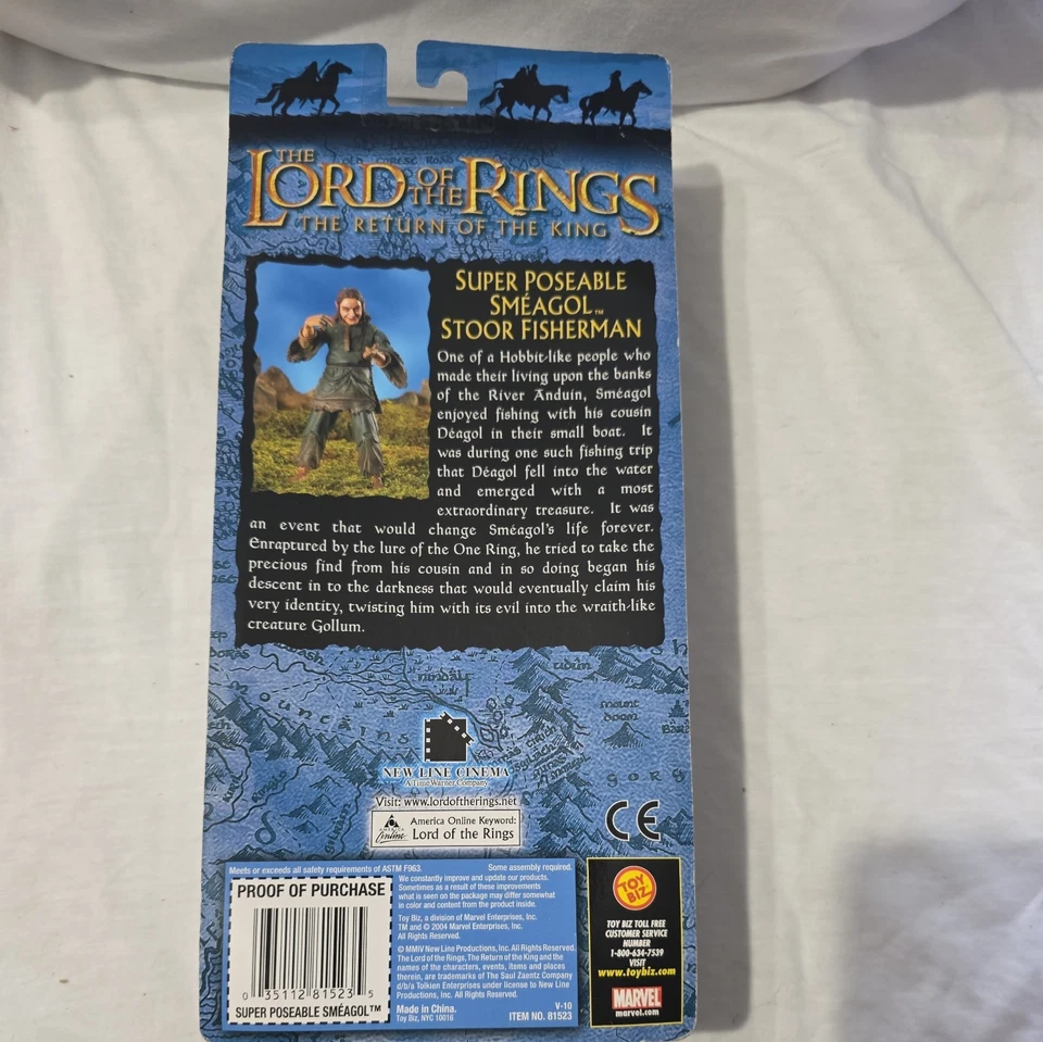 Toybiz Lord Of The Rings Super Poseable Smeagol Fisherman Action Figure 2004 - Image 2 of 2