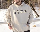 Unisex Ghost and Black Cat Hoodie Cute Halloween Graphic Sweatshirt Pullover