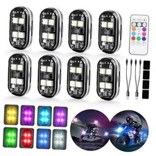 4-LED Wireless LED Strobe Lights with Remote Control High Brightness 8PCS