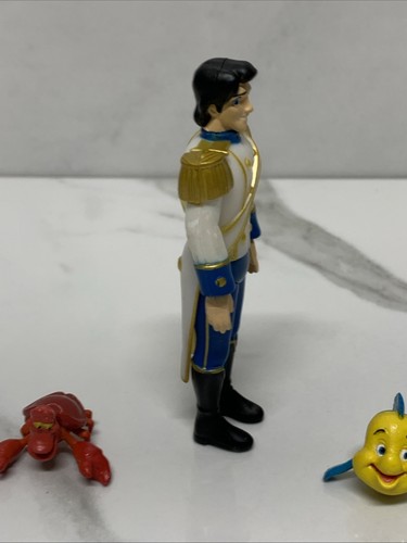 PRINCE ERIC from Disney The Little Mermaid w/ Flounder & Sebastian 4 inch Figure - Picture 5 of 9