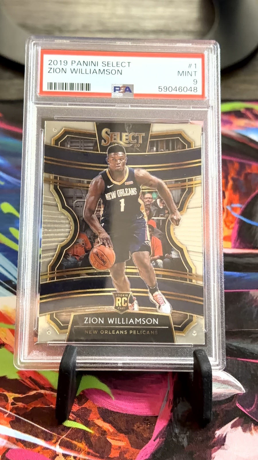 Zion Williamson (RC) - rookie card 2019 Panini Select #1 Concourse - PSA 9