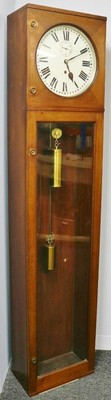 Antiker englischer 8 Tage Einzelgewicht Regulator Standuhr Langgehäuse Wanduhr