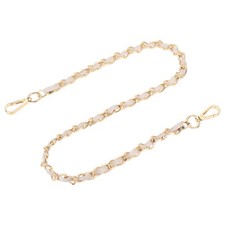 32" Purse Strap with Buckle for Shoulder and Cross Body Beige Gold 