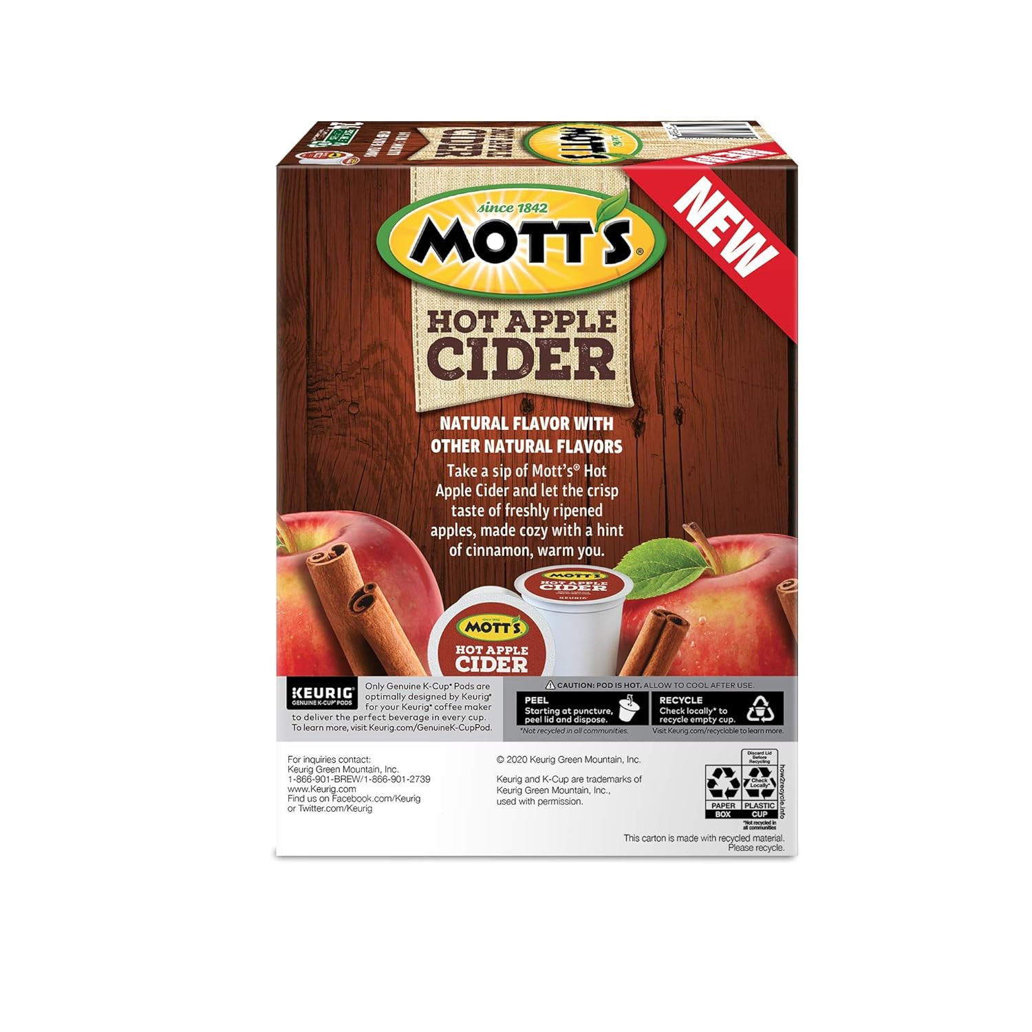Keurig  Hot Apple Cider, Keurig Single Serve K-Cup Pods, Flavored K Cups, 24 Cou