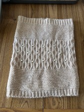 Betsey Johnson Light Pink Infinity Scarf With Pearl Details