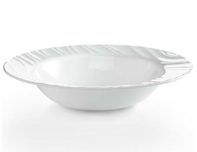 Corelle Boutique SWEPT 28-oz ENTREE BOWL 10 3/4 Pasta Serving *Embossed  White
