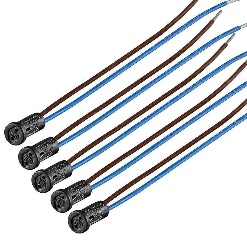 10pcs G4 Base Lamp Holder LED bulb Socket Cable,Halogen Down Light Fittings 12V - Image 3 of 4