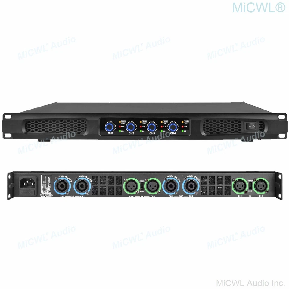 High-Tech 5200W 4 Channel Class D Digital Power Amplifier 5200 Watts PEAK Output - Image 2 of 4