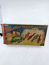 Vintage 50s Ohio Art Whirli Bird Target Gun Tin Litho Shooting Game 3/2