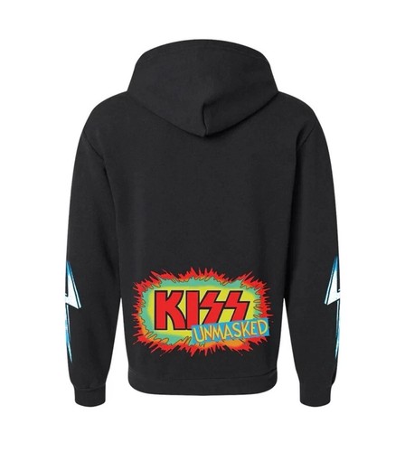 Sudadera con Capucha KISS Unmasked 45 Aniversario Cremallera Completa Talla Grande - Imagen 2 de 2