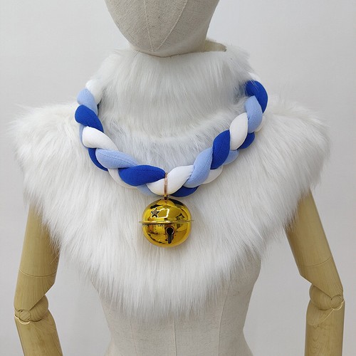 Collar Gargantilla Fursuit Fiesta Animal utilería Cuerda Collar Juegos con disfraces Campana Peluda - Imagen 16 de 19