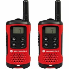 COPPIA WALKIE TALKIE MOTOROLA T40 COLORE ROSSO PICCOLO E LEGGERO PMR446