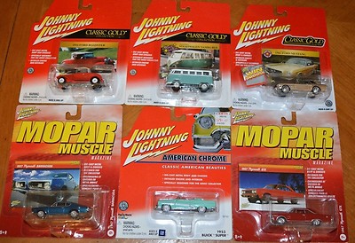 JOHNNY LIGHTNING DEAL BUY 5 GET 1 FREE: MOPAR, AMERICAN CHROME, CLASSIC GOLD