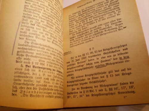 Seltenes Buch - Das neue Gesetz über Sicherung der Kriegssteuer.... 1917 Koppe - Picture 10 of 12