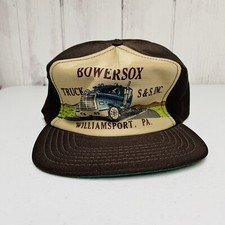 Vintage Bowersox Truck Sales Service One Size Snapback Trucker Hat Brown