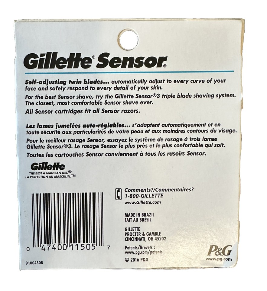 Brand New Gillette Sensor Razor Blades 10 Cartridges 47400115057 eBay