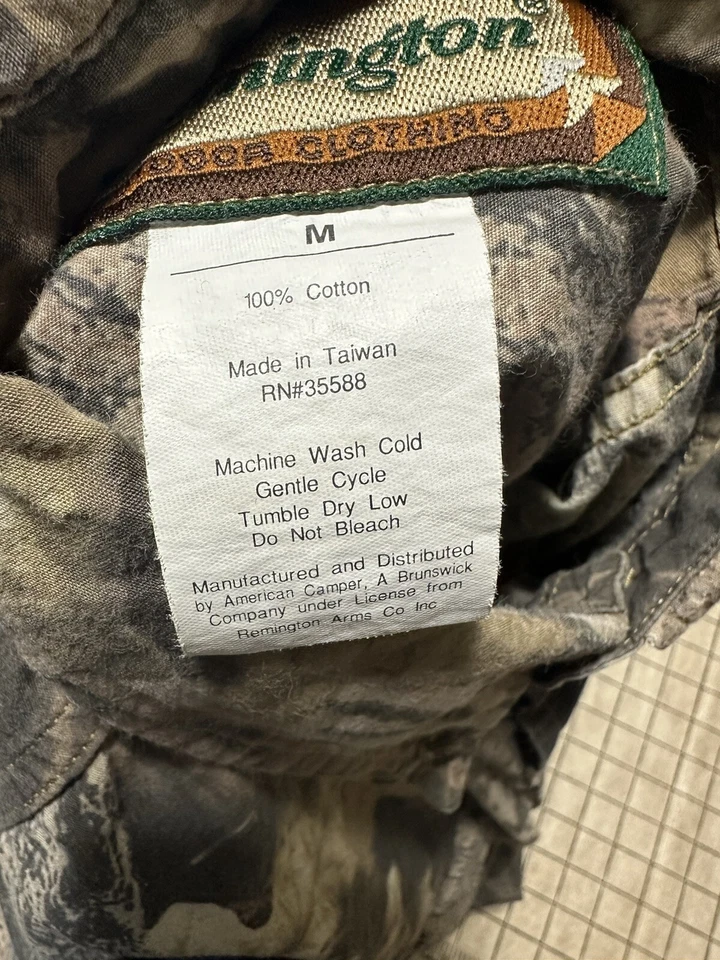 Vintage Remington Camo Button Up Shirt Men's Medium Breakup Camouflage - Image 2 of 4