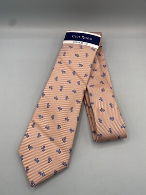 Club Room Men's Floral Tie Orange OS NWT