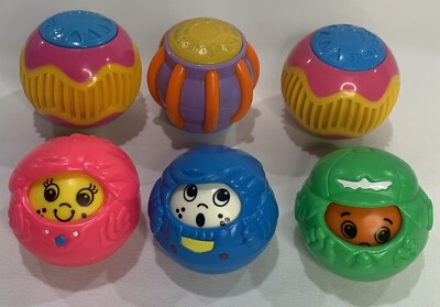 VTG Fisher Price Roll Around Faces Activity Balls Sensory Toddler