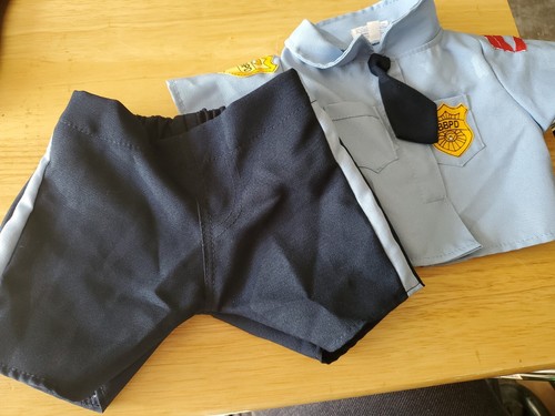 Build A Bear Workshop BBPD Polizist Outfit Uniform Hemd Hose ~ gebraucht - Bild 7 von 8