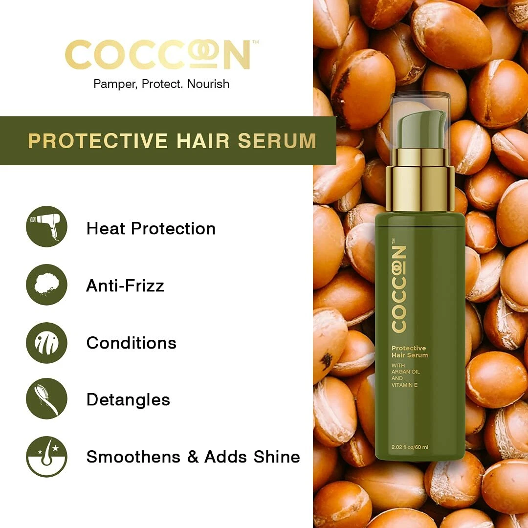 Coccoon Protective Hair Serum With Argan Oil & Vitamin E 60ml
