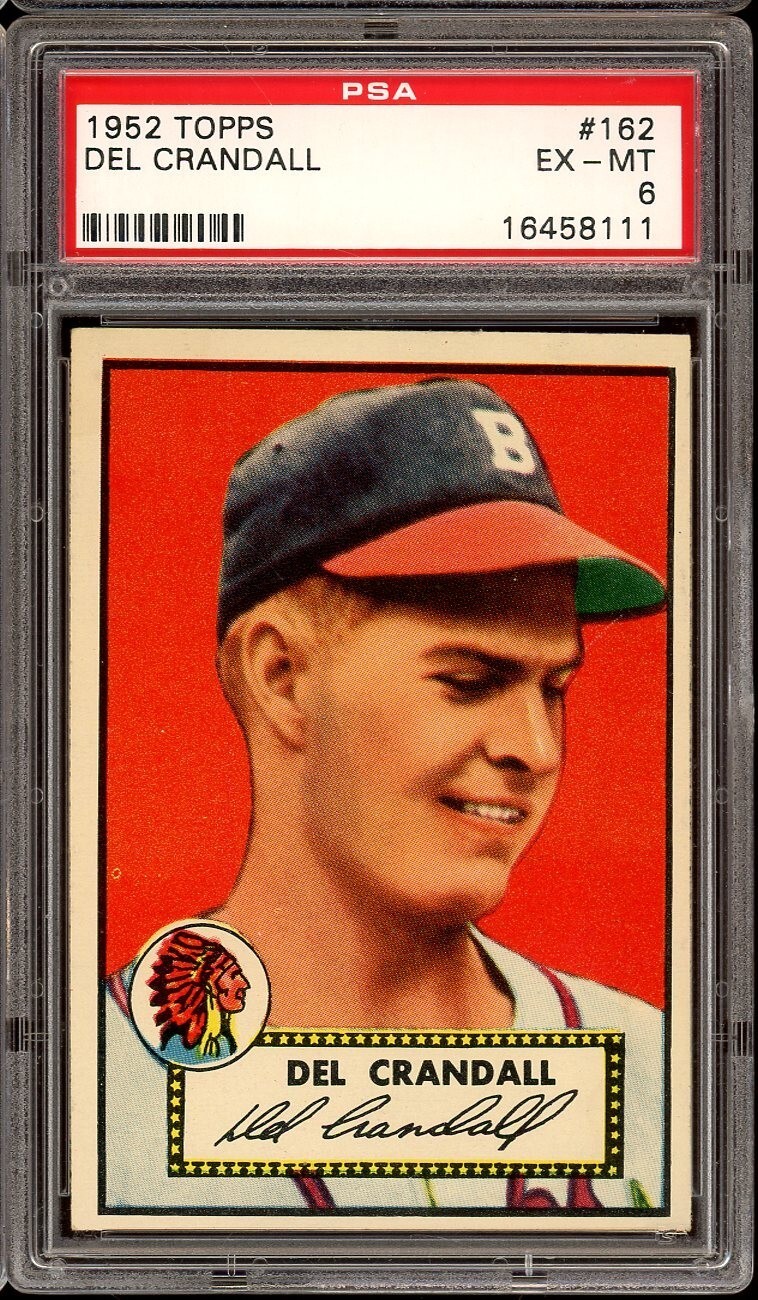 1952 Topps Baseball #162 Del Crandall PSA 6