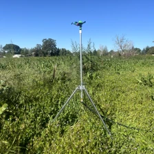 BEST TRIPOD & YUZUAK ATOM 14W SPRINKLER ONLY 29 PSI NEEDED BEAUTIFUL COVERAGE!