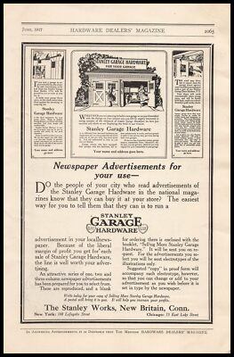 1917 The Stanley Works Garage Hardware New Britain Connecticut Vintage Print Ad
