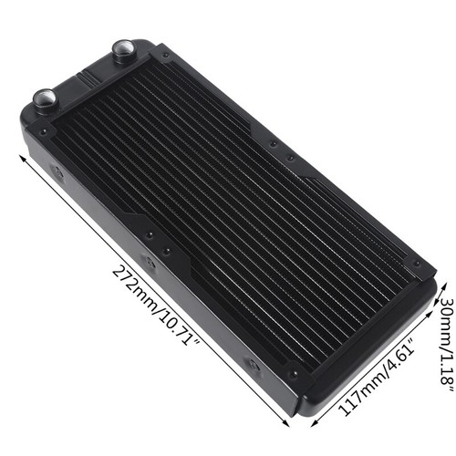 1/4" Pure Aluminum 18 Pipe Heat Exchanger Radiator for Computer PC CPU CO2 Water - Afbeelding 8 van 8