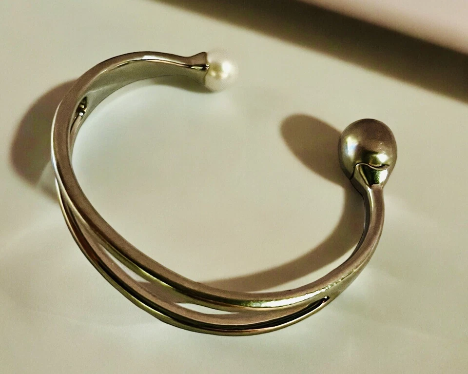 Brazalete Brazalete Brazalete Brazalete Moderno Clásico Pasarela Breil Plata en Acero Diseñador Foto 4 de 4