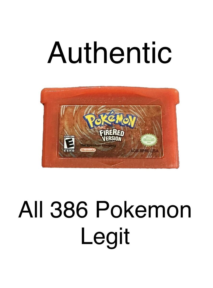 Pokemon Fire Red Authentic GBA Gameboy Advance - Preloaded All 386 Pokemon