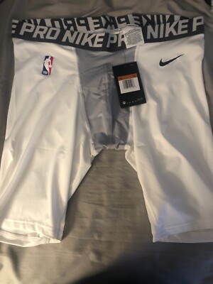 NIKE Pro NBA Basketball Compression Shorts 880802-101 White MEN'S XXL MSRP$49.99