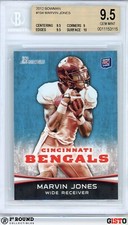 POP 1: Marvin Jones Jr RC BGS 9.5: 2012 Bowman Rookie Card Gisto #194