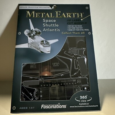 Metal Earth Fascinations Space Shuttle Atlantis #MMS015 - 3D Model Kit - NEW
