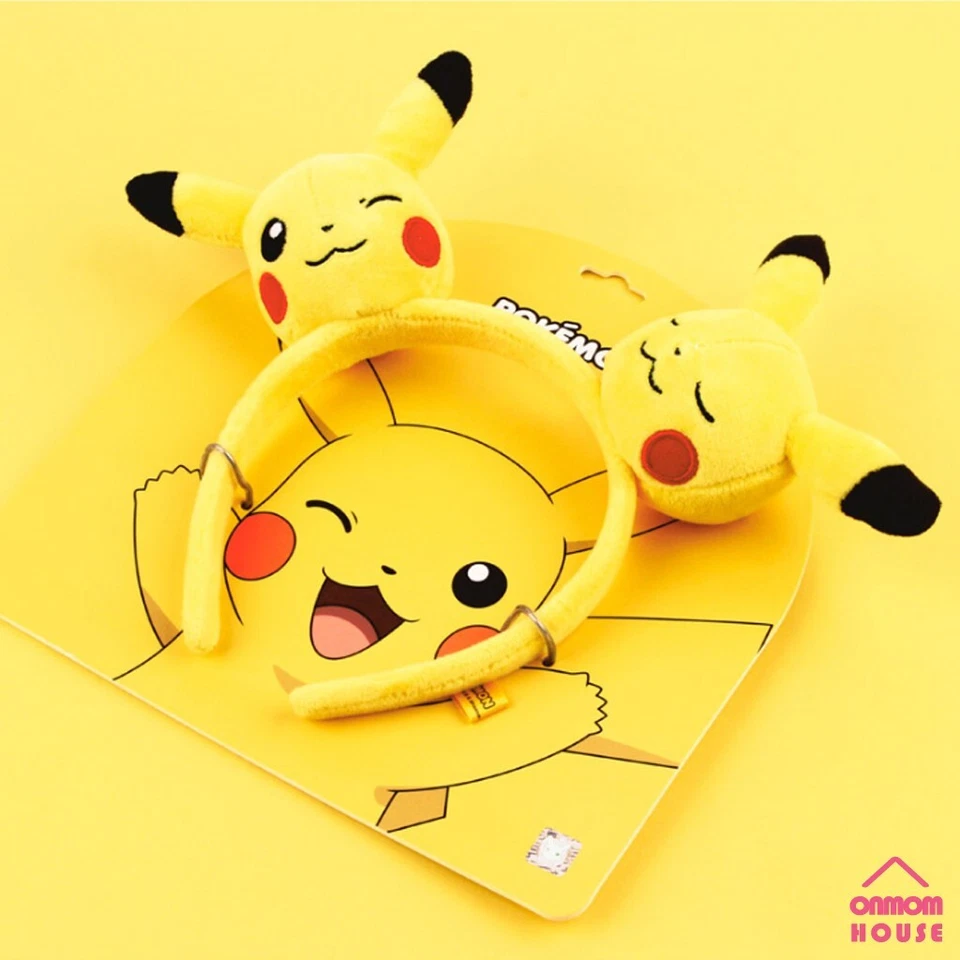 Pokemon Pikachu Head Hair Band Accessories Party Kids Cosplay Anime Costume - Image 2 of 2