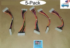 Lot 5: NEW 20-pin ATX PC System Board Power Supply Extension Cable Adapter