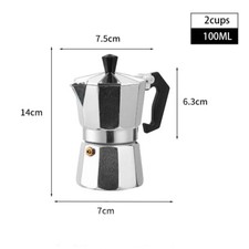 Italian Style Espresso Maker 1/3/6/9/12 Cup Stove Top Coffee Percolator Moka Pot