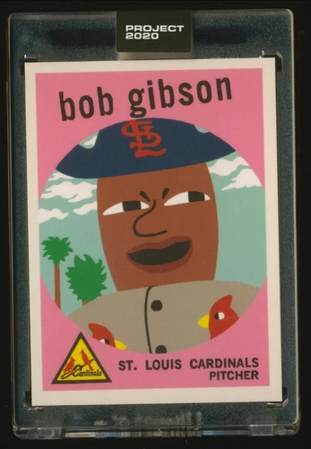 Topps PROJECT 2020 BOB GIBSON by Keith Shore card 54 IN-HAND!