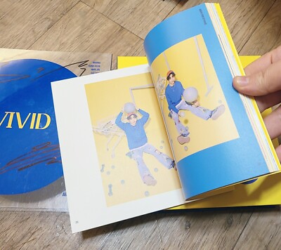 AB6IX VIVID PROMO album Autographed Signed handwritten message KOR
