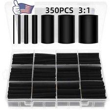 350PCS Heat Shrink Tubing Kit Waterproof Wire Shrink Wrap Tubing 3:1 Ratio USA