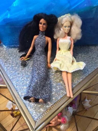 Vtg Rooted Lashes Cher Celebrity Fashion Doll Mego & White Face Candi SW #237